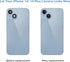 2pcs/Set Rear Back Camera Lens Covers Replacement for iPhone 14/14 Plus with Pre-Installed Adhesive + Repair Tool Kit