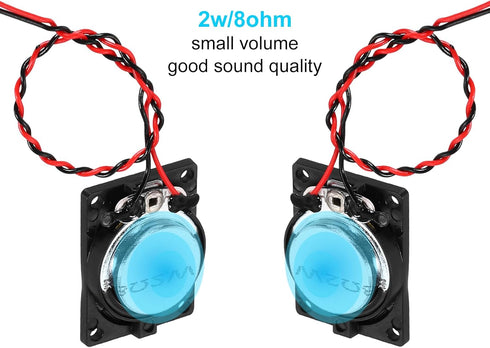 uxcell 1 2W 8 Pcs Ohm Small Speakers Metal Ear Shell Internal Micro Magnet Speaker for Mini Speakers DVD EVD Multimedia