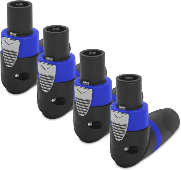 4 Pack Professional SpeakON Speaker Adapter Connectors, Audio Plug Twist Lock 4 Pole Compatible with Neutrik