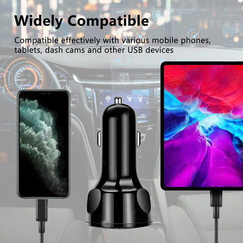 Fast Charging 6 Ports Car Phone Charger Adapter, QC3.0/3.1A Type Smart Shunt USB Charger for iPhone 14 13 12, S22 S21