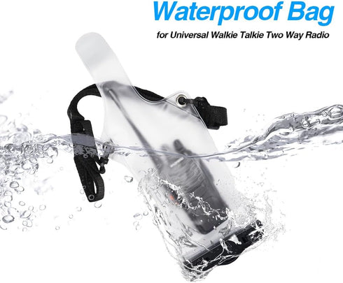 4Pcs Universal Two Way Radio Waterproof Case Bag, Portable Walkie Talkie Rainproof Pouch for Motorola Kenwood