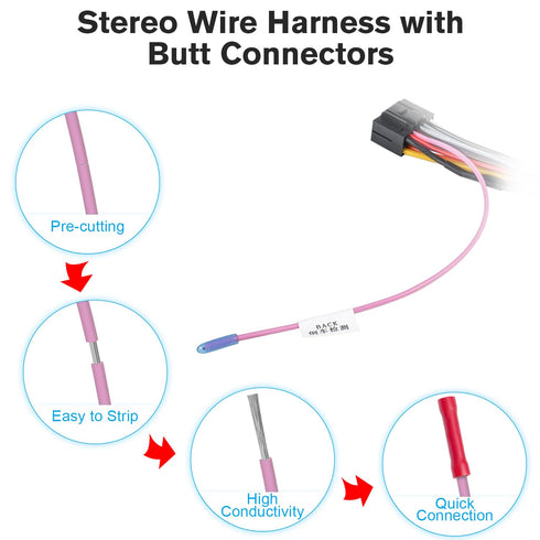 16PIN-24PIN F-150 F-250 F-350 Stereo Wiring Harness Compatible with Ford Expedition Escape Explorer Mustang Lincoln