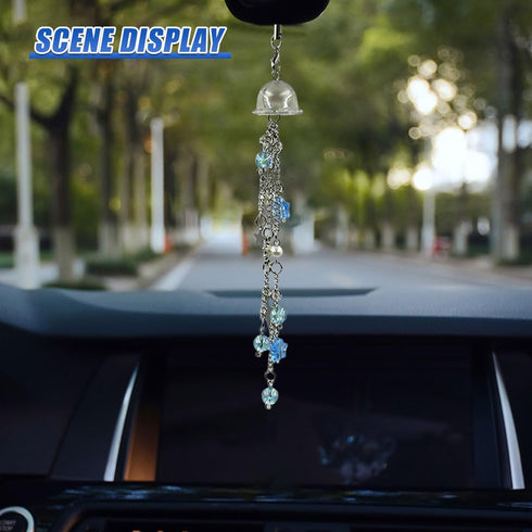 Tuxihapp Cute Jellyfish Keychain Car Rearview Mirror Hanging Decoration Kawaii Aesthetic Beaded Strap with Star