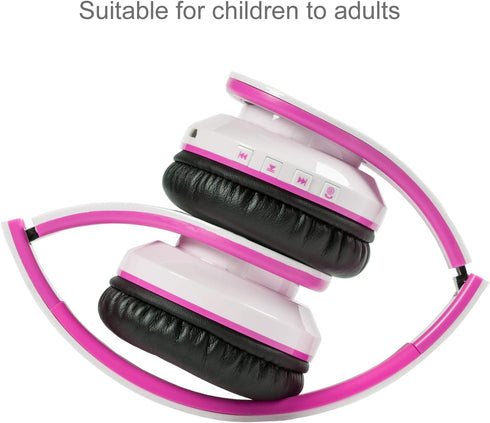 2024 Kids Bluetooth Headphones BT6002, Wireless Headphones for Kids and Adults, Foldable Headset for 18 Hours,