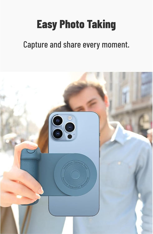 Yoidesu Magnetic Camera Handle Bluetooth Bracket, Phone Tripod Mount Smartphone Camera Grip Holder Stand, Bluetooth