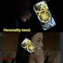 Colorful Glowing Tempered Glass Back Cover Case for iPhone 15 Pro Max, Shockproof for Cool Women and Trendy Men