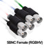 CybNemo 5BNC 15 5 -1.5M/5FT VGA to Video Signal Cable HD VGA Male to BNC Female RGBHV Coaxial Monitor Breakout Cord