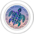 Teal Blue Purple Turtle and Geometric Design PopSockets MagSafe PopGrip for iPhone