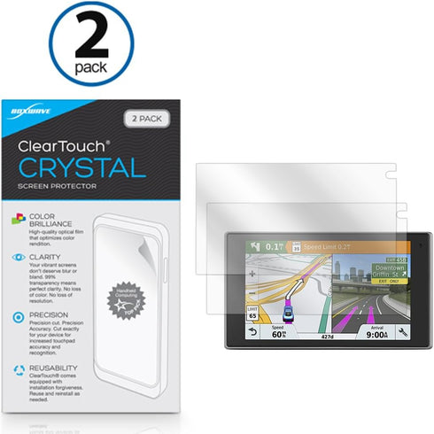 BoxWave Screen Protector for Garmin Drive 51 LMT-S - ClearTouch Crystal HD Film Skin (2-Pack)