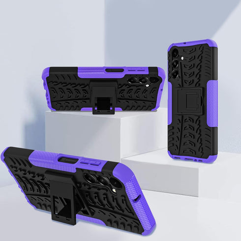Shop Samsung Galaxy A15 5G Case - Military Grade Shockproof, Heavy Duty Bumper Cover with Kickstand & 2 Pack Screen