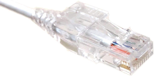 Ultra Slim CAT6 UTP RJ45 Patch Cables (50 Feet, Pack of 5, White, 28AWG)