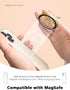 2024 Upgrade Magnetic Phone Grip Holder for MagSafe, Butterfly Kickstand, Adapter Ring Included (Gold White)
