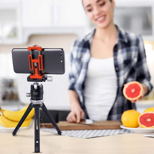 K&F Concept Aluminum Alloy Quick Release Plate with 1/4 Inch Screw for Camera, Cage, Cellphone, etc (Orange)