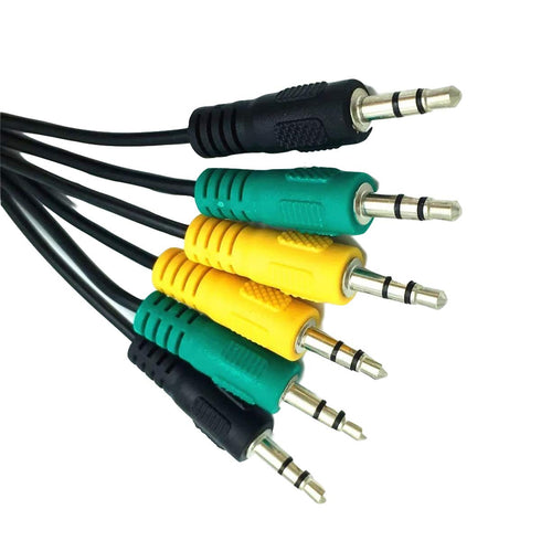 Replacement 3.5mm 1/8" TRS Stereo Mini Jack Color Coded Audio Cable for Logitech 5.1 Channel Speakers z-5500, z-5450,