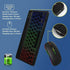 Ultra-Slim Bluetooth Keyboard and Mouse - Portable Mini Wireless Keyboard Rechargeable 7-Color Backlit for iPad iPhone