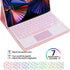 Touchpad Keyboard Case for iPad 10th Generation, 7 Colors Backlit Slim Folio Cover with Detachable Bluetooth Keyboard