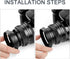 40.5mm Universal Metal Hollow Vented Lens Hood with Centre Pinch Cap for Leica Canon Nikon Sony + Microfiber Cloth