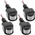 4 Packs-Outdoor PIR DC 12V Automatic Infrared PIR Motion Sensor Switch for