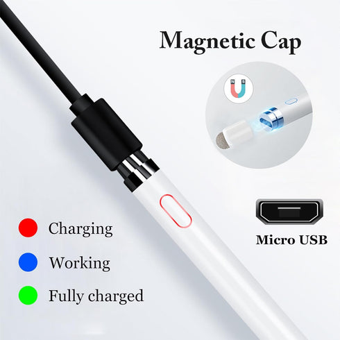 Active Stylus Pens for Touch Screens, Rechargeable Universal iPad Pencil for iPad/iOS/Android Devices