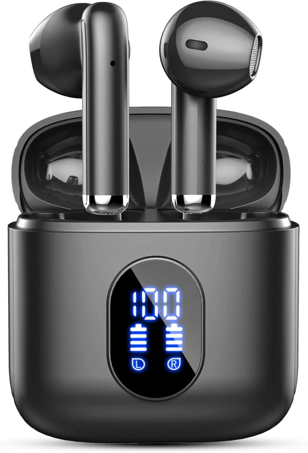 Wireless Earbuds, 2024 Bluetooth 5.4 Earbuds Hi-Fi Stereo, 3g Mini Ear Buds with 4 ENC Mic, 30H USB-C LED Charging