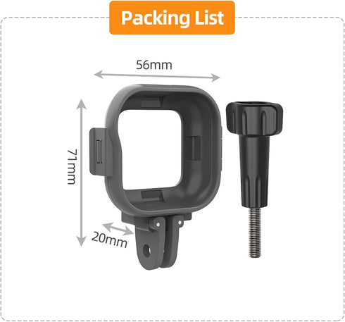 Sinyutia Insta360 1/4" Backpack Camera Cage for Go Ultra Accessories, Vertical Horizontal Extension Frame Adapter Mount