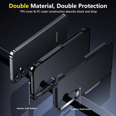 Samsung Galaxy S24 Plus Case by SPIDERCASE, Heavy Duty Shockproof, 10 FT Military Grade Drop Protection, Black.