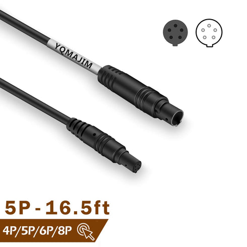 YQMAJIM Dash Cam Rear View Backup Camera, Reverse Car Recorder Cable, 5 Pin Extension Cord, 16.5ft