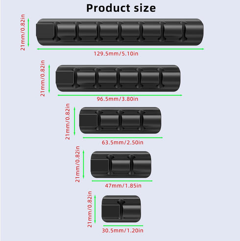 ITUGOU 11PCS Cable Management Cord Holder Organizer, Magnetic Cable Clips Adhesive Wire Keeper, Under Desk for Bedside