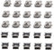 Mini USB Type B Female Port, 5-Pin 180 Degree SMD SMT PCB Jack Socket, 25 Pcs
