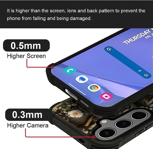 SKAMIX S24 Plus/S25 for Samsung Galaxy Plus Case,Soft Silicone Shockproof Bumper Camera Protection Phone Case-Vintage