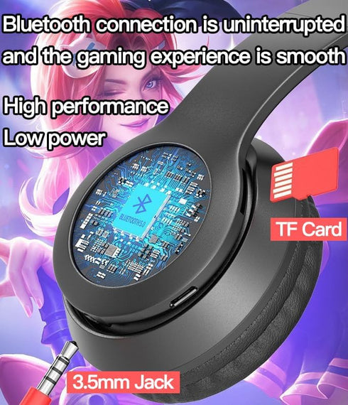 Generic Upgraded Hybrid Noise Cancelling Headphones Over Ear with Transparent Modes Wireless Bluetooth with Mic