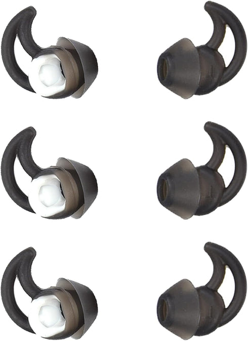 Silicone Earbud Tips for Bose QC20, QC20i, SoundSport, SIE2i, IE2, IE3 - 3 Pairs of Replacement Covers