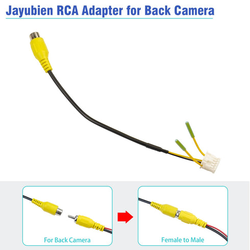 10Pin RCA Wiring Harness Connector for Android Car Stereo Radio Backup Camera Replacement Cable
