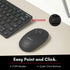 Macally Small Wireless Keyboard and Mouse Combo for PC, 2.4G 78 Compact Key Cordless Set with Quiet Click