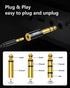 ANDTOBO 1/4''(6.35mm) Male to 1/8'' (3.5mm) Female Stereo Audio Jack Adapter, Pure Copper, 1 Pack, Black