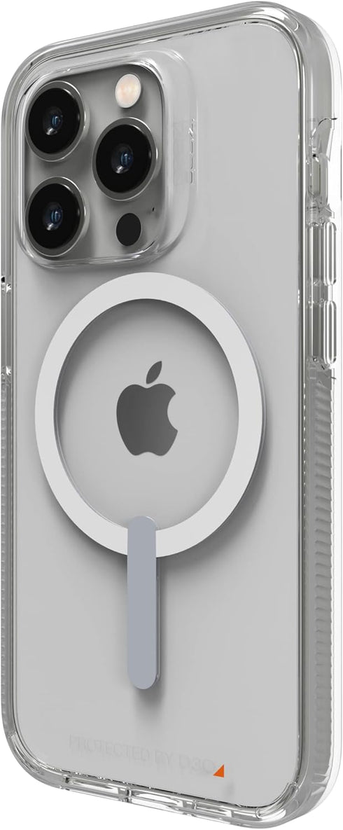 Gear4 ZAGG Crystal Palace Snap Case for iPhone 14 Pro - Clear, D30 Drop Protection, Anti-Yellowing, MagSafe Compatible