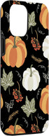 iPhone 12 Pro Max Case with Autumn Falling Leaves and Pumpkin Spice Harvest, Happy Fall Design