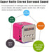 Eboxer Portable Mini Speaker Music Player FM Radio Stereo Speaker Support TF Card and U Disk, Brief Design, Perfect Mini Speaker for Room Bike Car for Phone/Tablet/Computer (Rose Red)