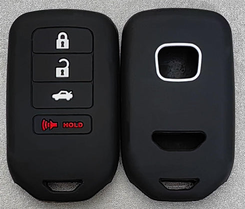 Silicone Rubber Key Fob Cover for 2013-2021 Honda Accord CR-V Civic Fit HR-V, Not Fit Straight Key