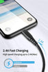 Cabepow 6 FT Apple MFi Certified Lightning Cable for iPhone 14 13 12 11 Pro Max, Fast Charging, 2-Pack