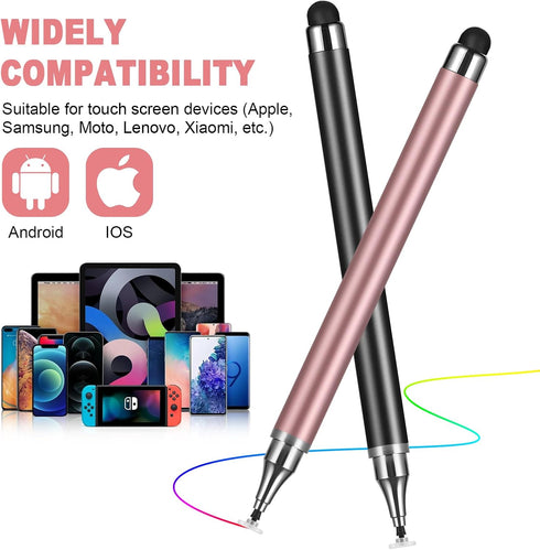 Fejnyer 3-Pack Universal Stylus Pen for Touch Screens - Fine Tip Capacitive Stylus Compatible with iPad, Android