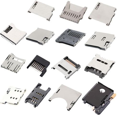 XVFSPWP 2/10PCS Connector(2PCS SIM-03) SD/MINI/TF/SIM/Nano/Micro Card Holder Slot Card Holder Memory Module Long Body