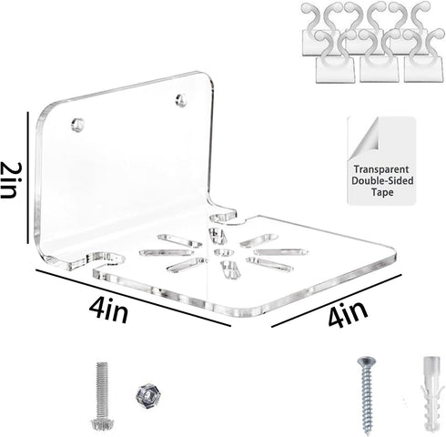 Smidaben 3PCS Acrylic Transparent Floating Wall Bracket, Suitable for Safety Cameras, Speakers, Baby Monitors, Dual-use