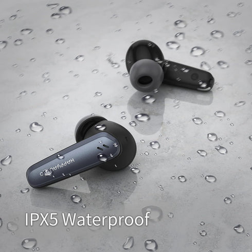 S4 Wireless Earbud, Bluetooth 5.2 Headphones with Hybrid ANC+ENC, IPX5 Water Resistant, 24Hrs Playtime (Black)
