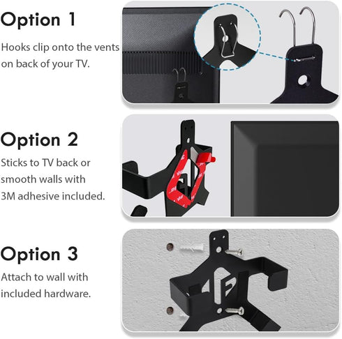 IFCASE Wall/Under Desk/Back of TV Mount for All Apple TV Generations, Including 4K Models (Black)