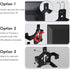 IFCASE Wall/Under Desk/Back of TV Mount for All Apple TV Generations, Including 4K Models (Black)