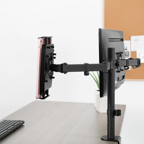 VIVO MOUNT-UVM02 Universal VESA Mount Adapter for Tablets, 2-in-1 Laptops, 15.6 inch Monitors, Max VESA 100x100, Black