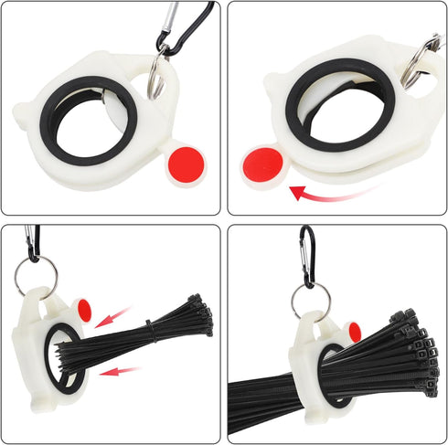 Cable Organizer Zip Tie Mount, Tool Belt Holder for 4/8/12/18 Inch Zip Ties, Cable Tie Bracket for Household Use