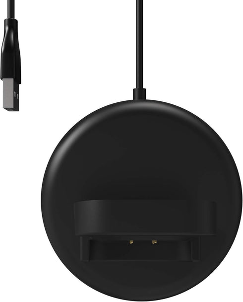 Replacement Charger Compatible with Fitbit Sense 2/Versa 3/Versa 4 Charger Dock Non Slip Cradle Stand 3.3ft/1M Charging Cable Holder for Versa 4 /Sense 2 Smartwatch (Twin Black)