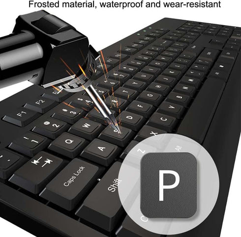 ANRACHEL Desktop(3PCS,English) Replacement English Keyboard Letter Stickers, Universal English Keyboard Stickers
